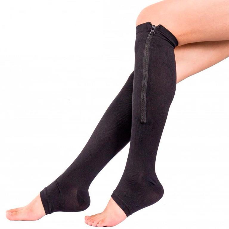 Компрессионные гольфы на молнии с открытым носом ZIP SOX - Зип Сокс