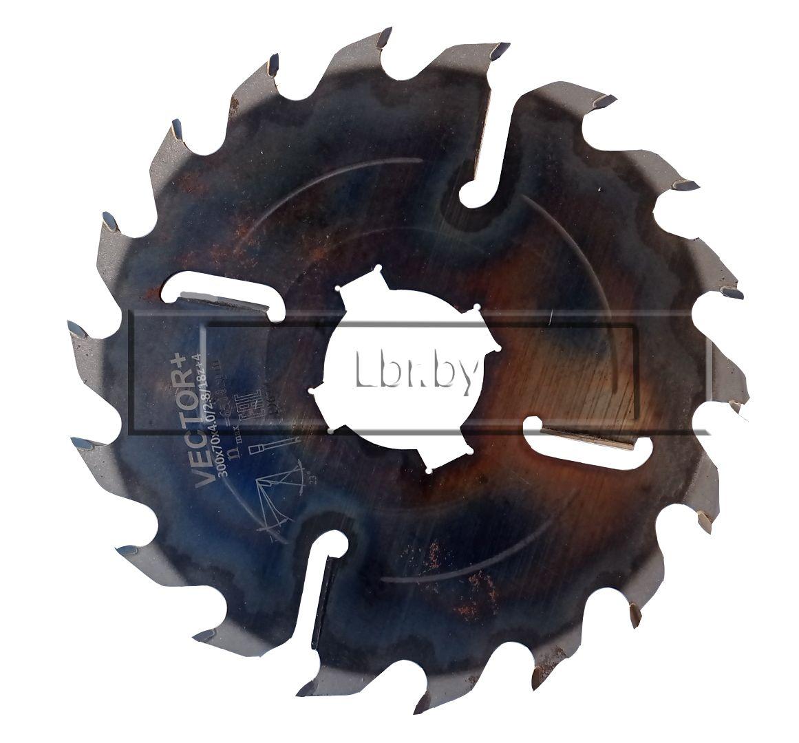 Пилы дисковые с расклинивающими ножами 300х70х2,8/4,0х18+4 (шпон.паз 14х8-2 шт., 20х6-2 шт.)