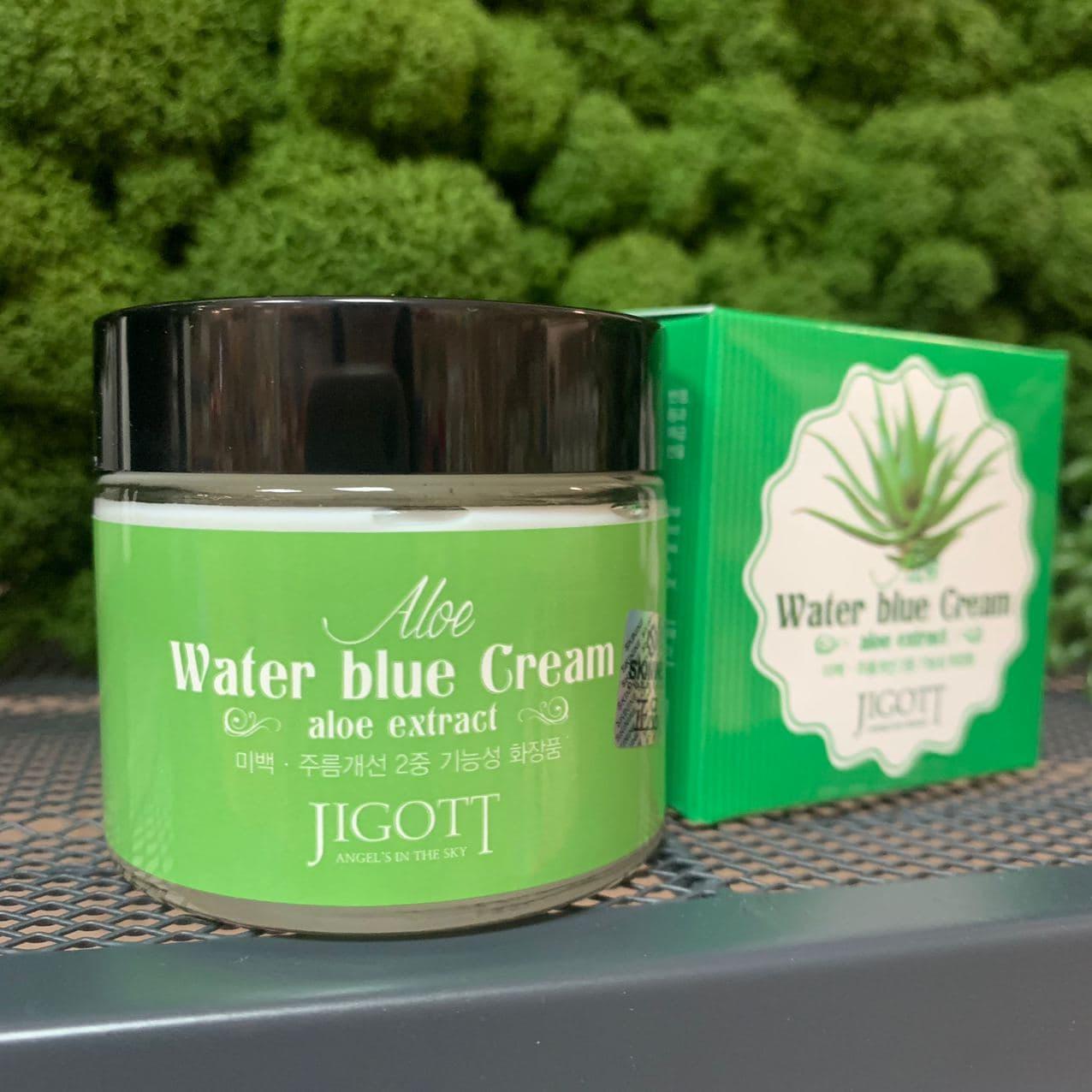 Увлажняющий крем для лица с экстрактом алоэ JIGOTT Aloe Water Blue Cream, 70мл - фото 2 - id-p149134733
