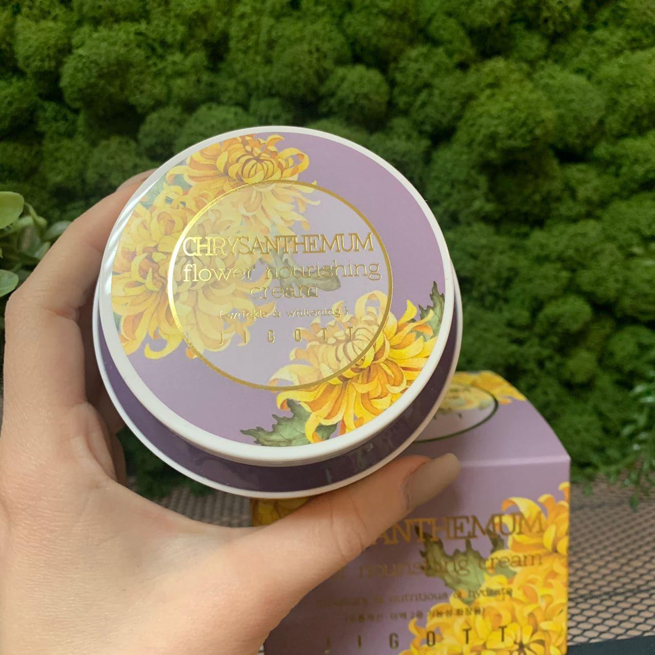 Крем для лица Jigott Chrysanthemum Flower Nourishing Cream - фото 3 - id-p149138835