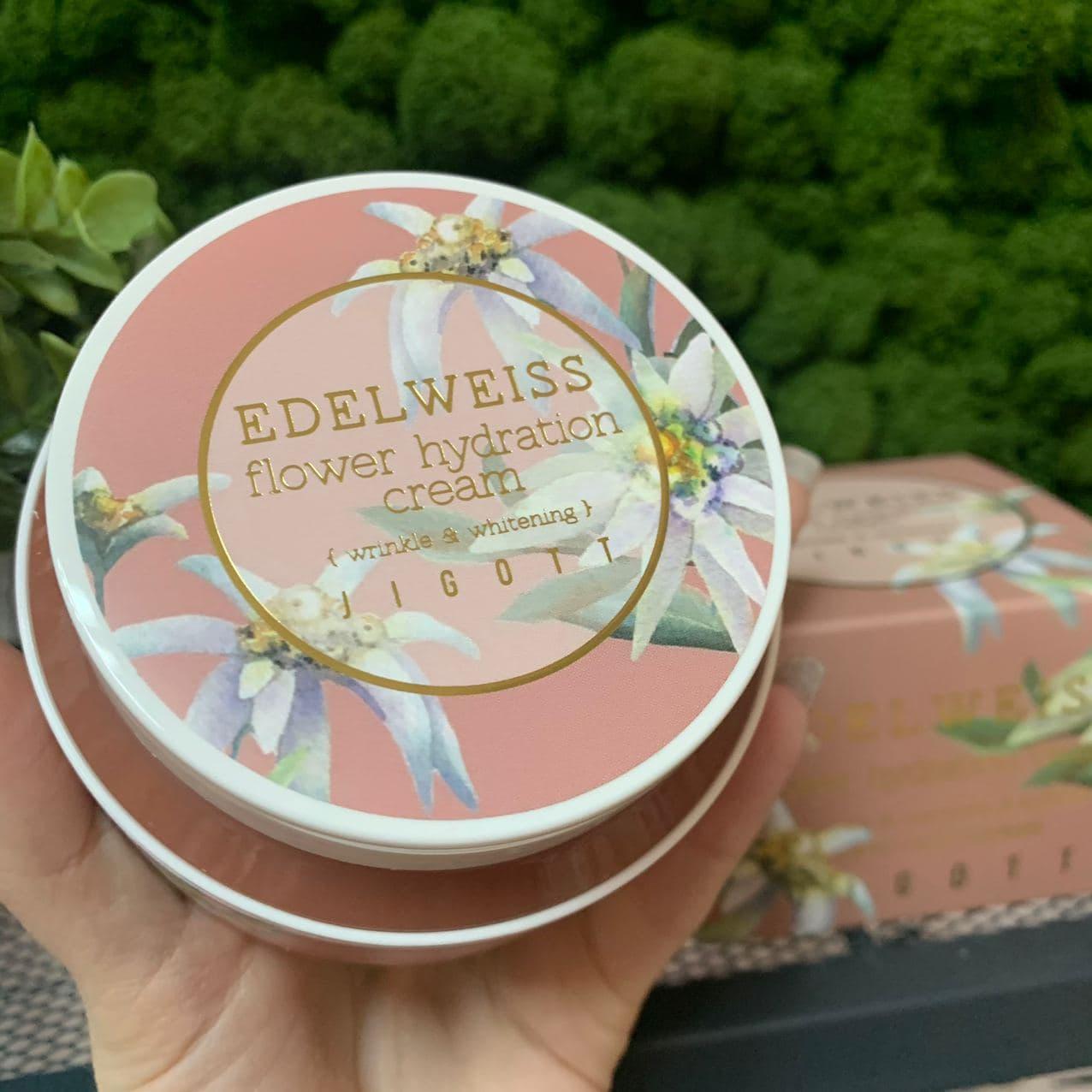 Увлажняющий крем с экстрактом эдельвейса JIGOTT Edelweiss Flower Hydration Cream, 100мл - фото 3 - id-p149138908