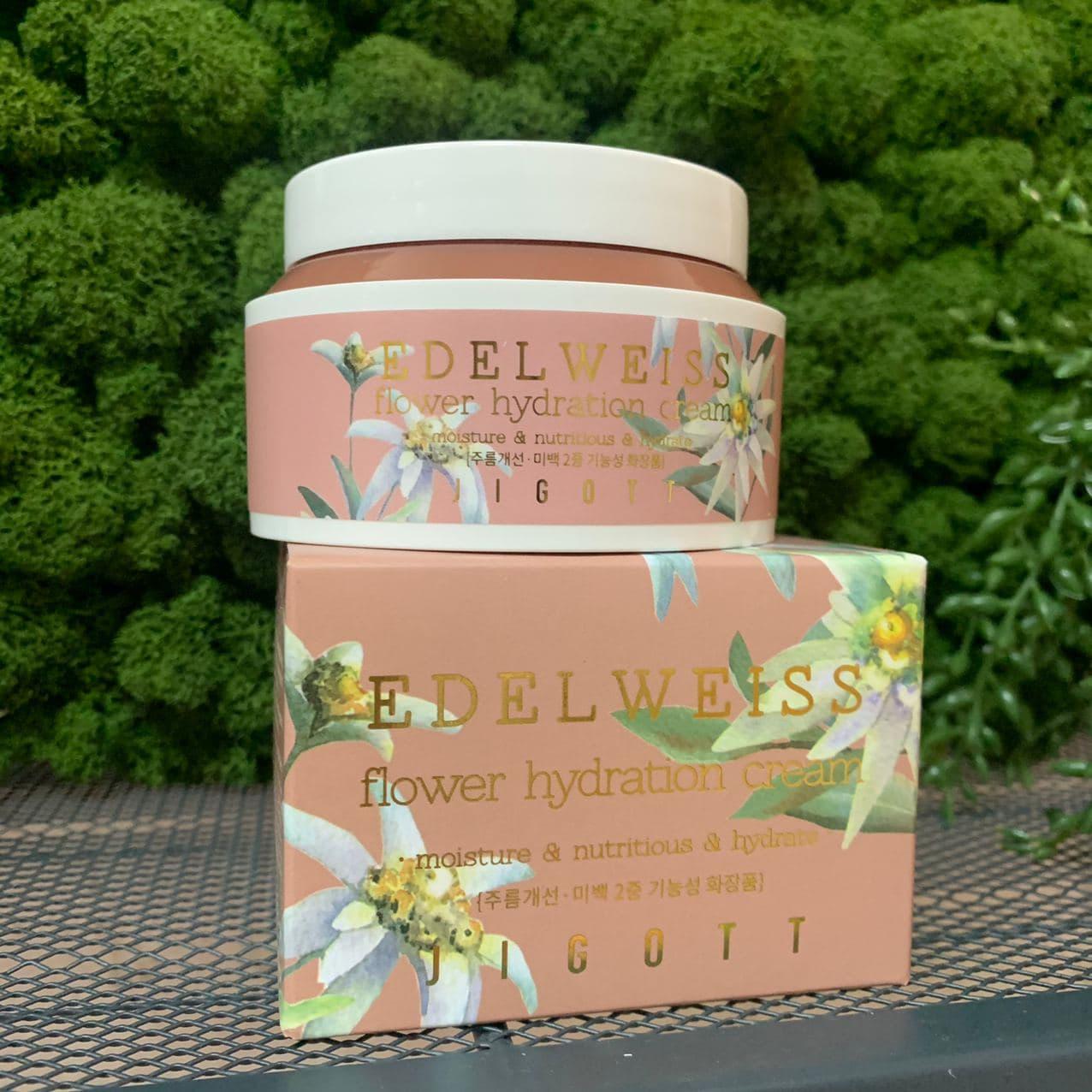 Увлажняющий крем с экстрактом эдельвейса JIGOTT Edelweiss Flower Hydration Cream, 100мл - фото 5 - id-p149138908