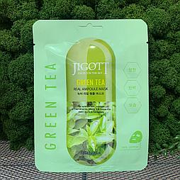 Тканевая маска JIGOTT Real Ampoule Mask Green Tea