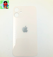 Задняя крышка (стекло) для Apple iPhone 12 mini, цвет: белый (широкое отверстие под камеру)
