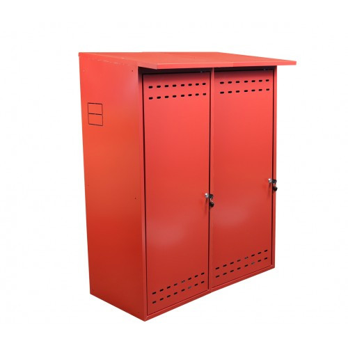 Шкаф ComfortProm для двух газовых баллонов красный - фото 1 - id-p149166055