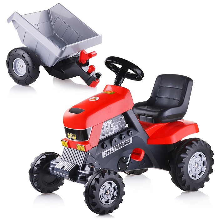 Каталка-трактор с педалями Turbo с полуприцепом 52681 - фото 1 - id-p149166140