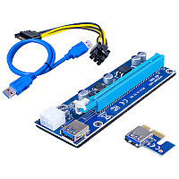Адаптер - райзер USB3.0 PCI-E 1X на 16X, 6pin (ver.006C) 555775