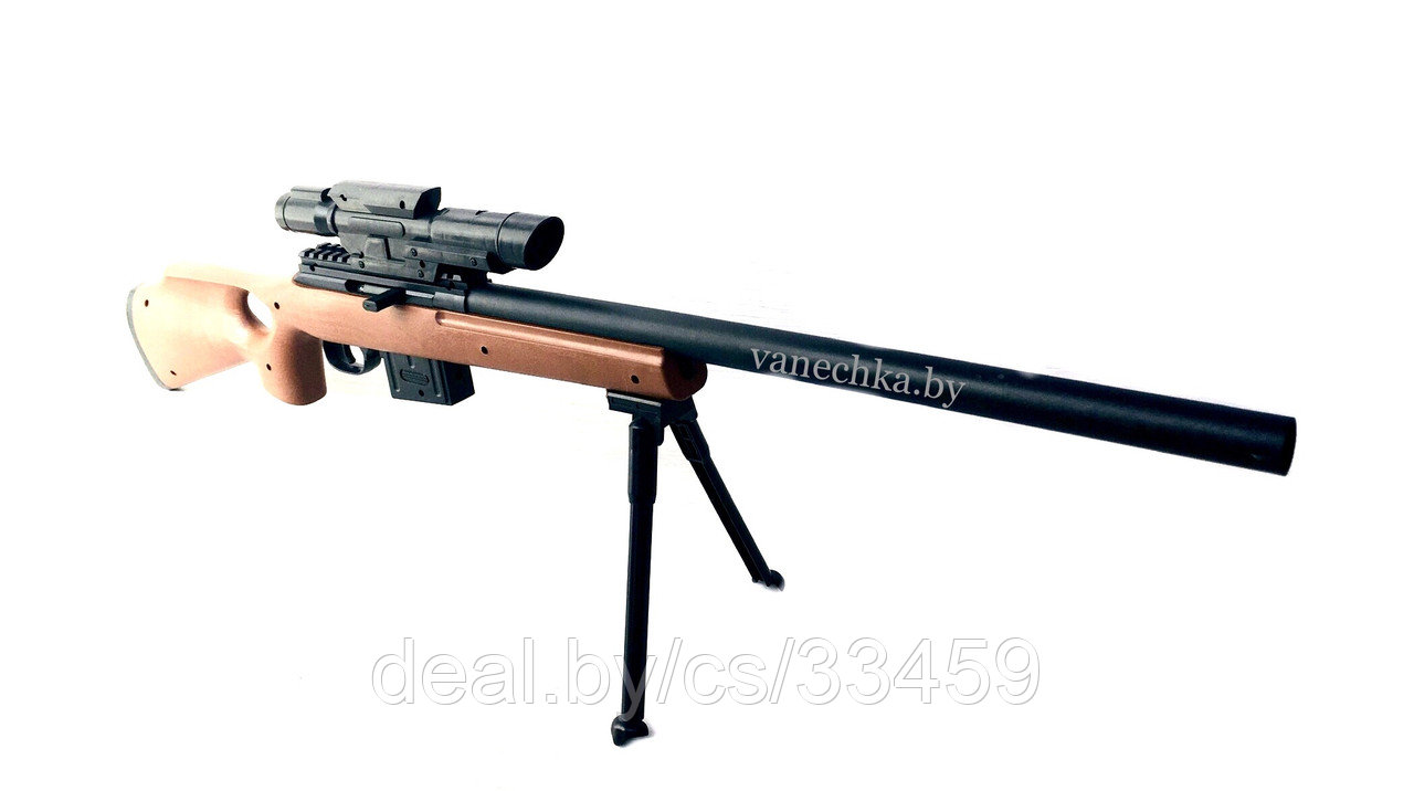 Пневматическая снайперская винтовка  на пульках 6мм(6BB), фото 1