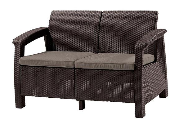 Keter Скамья - диван 2-х местная KETER Corfu Love Seat, коричневый, фото 2