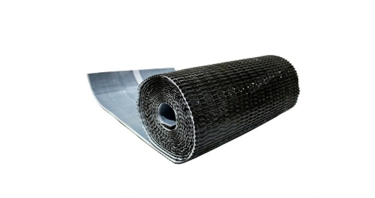 Лента для примыкания гофрированная алюминиевая GRAND LINE черная (2,5м) - фото 1 - id-p149195387