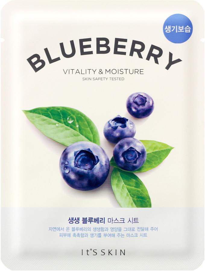 Тканевая маска для лица с экстрактом черники The Fresh Mask Blueberry (IT'S SKIN), 21г - фото 1 - id-p149198355