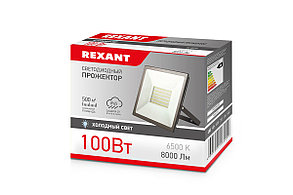Светодиодный прожектор REXANT 100 Вт 200–260В IP65 8000 лм 6500 K холодный свет 605-005, фото 2