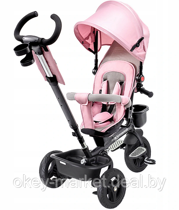 Детский трехколесный велосипед Kinderkraft Aveo Pink складной, фото 3