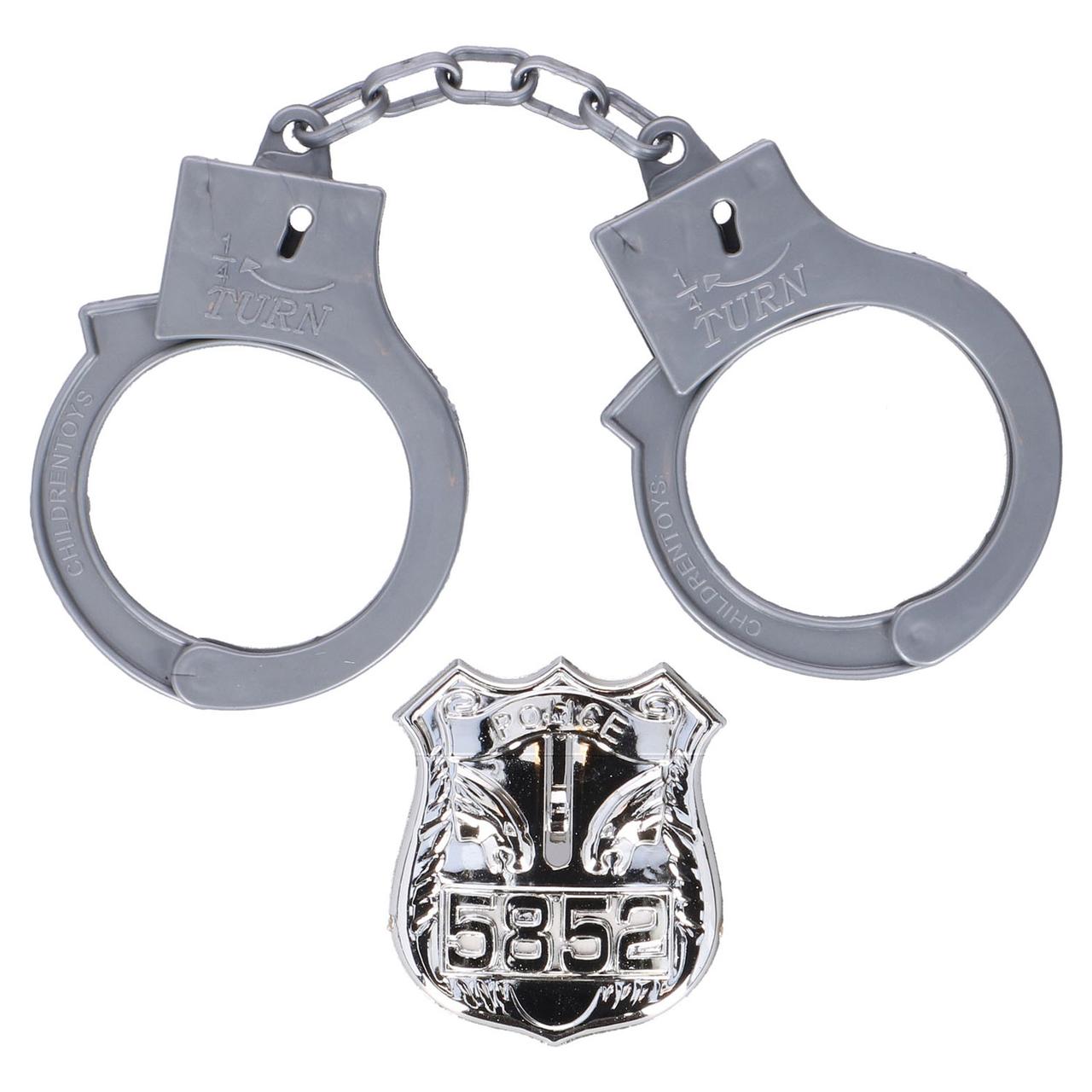 Игровой набор полицейского (наручники и значок)