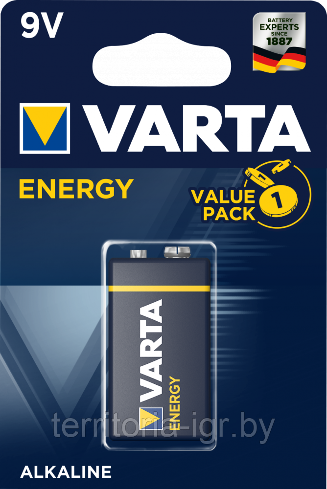 Батарейка Energy 6LR61 Крона Varta 9v