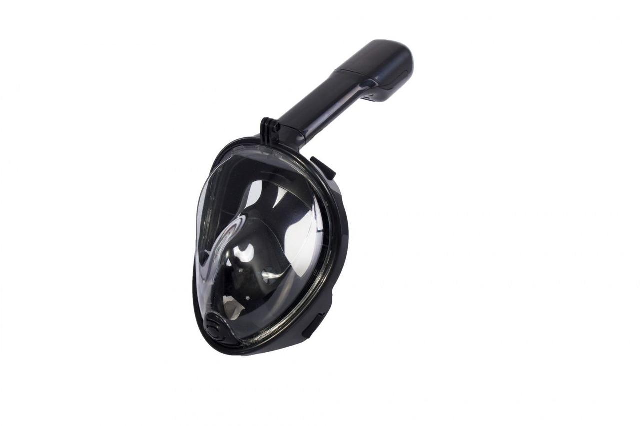 Маска для плавания и снорклинга с креплением для экшн-камеры черная L/XL Bradex SF 0372 - фото 1 - id-p149200040
