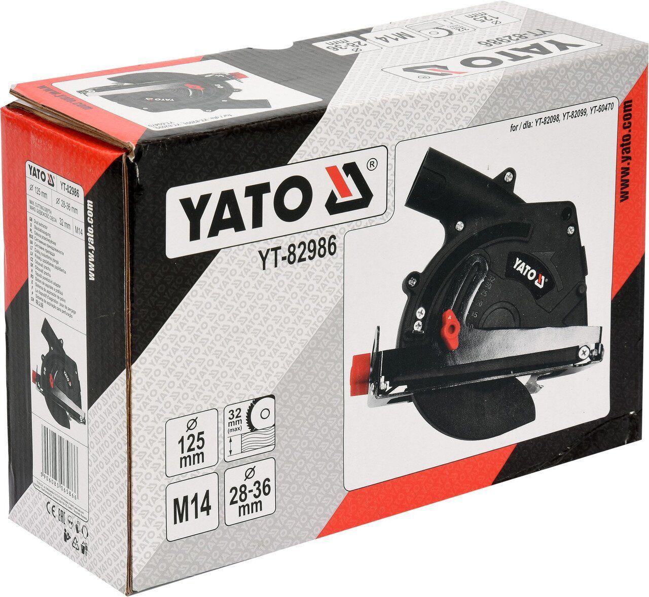 Кожух защитный с пылеотводом для углошлифмашины d125мм"Yato" YT-82986 - фото 4 - id-p149207591