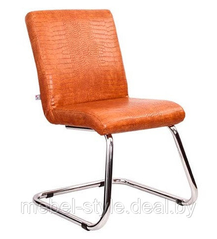 Конференц стул МУЗА хром с подлокотниками для посетителей и дома, кресло MUZA CH кож/зам V - фото 8 - id-p68658285