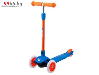 Самокат трехколесный детский Ridex Hero 120/80mm синий оранжевый УТ-00018410 scooter кикборд для детей