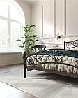 Кровать с изножьем Глэдис (140х200/ноги металл/цвет Коричневый бархат), фото 3
