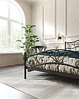 Кровать с изножьем Глэдис (140х200/ноги металл/цвет Чёрный), фото 4