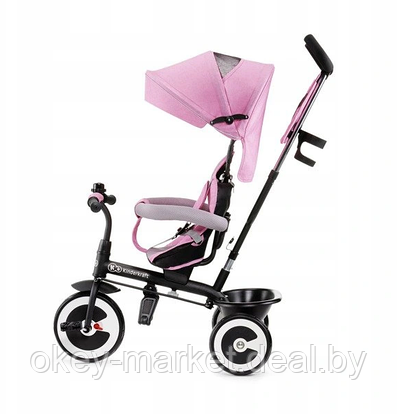 Детский трехколесный велосипед Kinderkraft ASTON ,розовый, фото 3