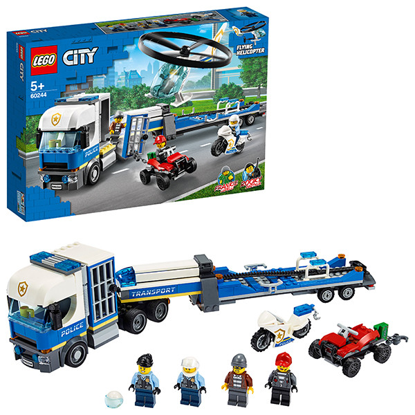 Конструктор Лего 60244 Полицейский вертолётный транспорт Lego City