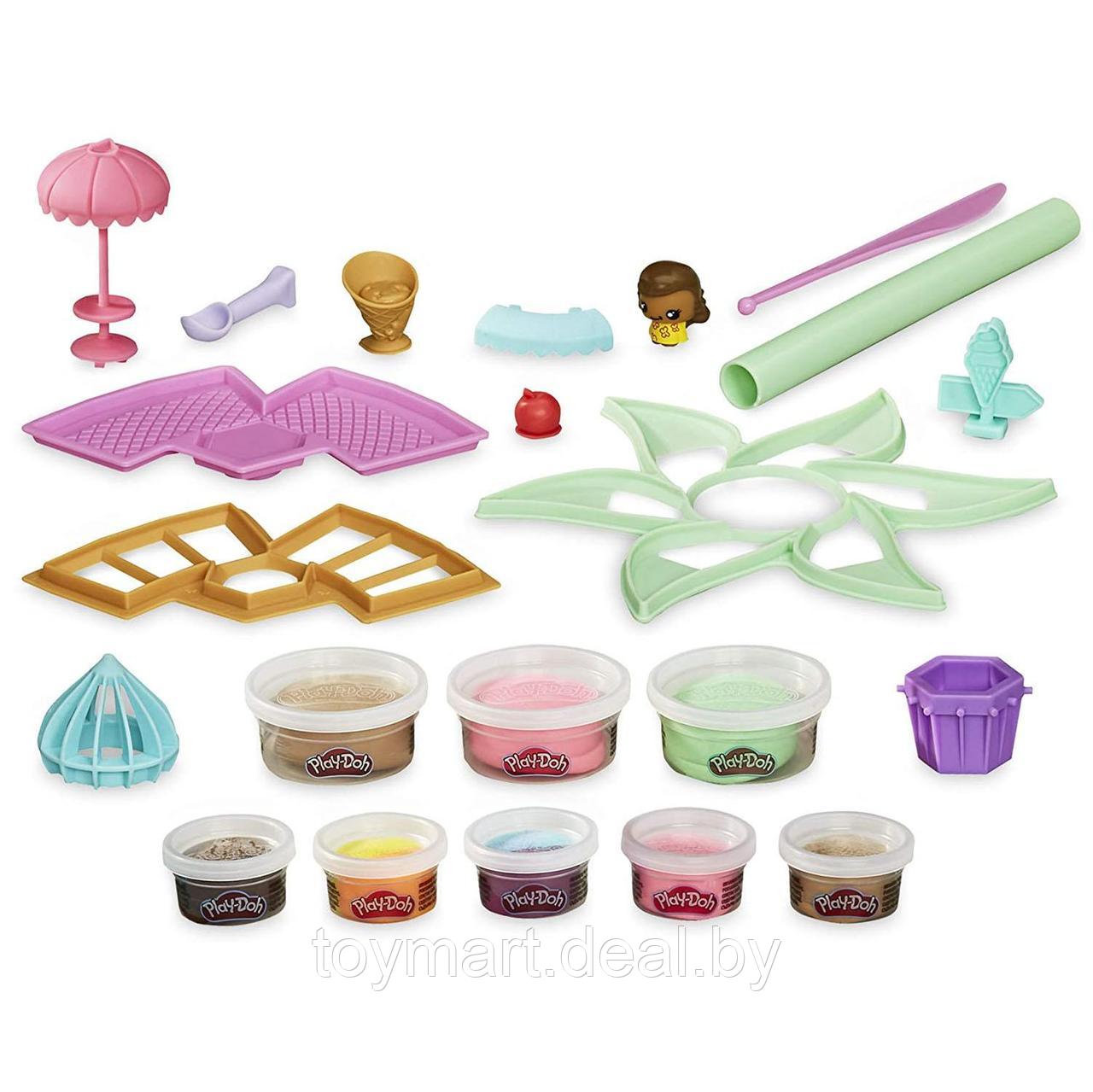 Набор для лепки Play-doh - Кафе-мороженое, Hasbro E90405L0 - фото 3 - id-p149231878