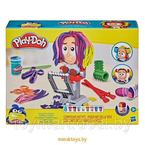Набор с пластилином - Сумасшедшие прически, Play-doh Hasbro F12605L0