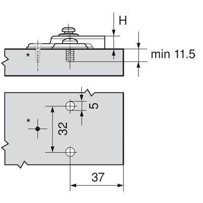 Ответная планка MODUL для холодильника, крест., 0 мм, сталь, EXPANDO - фото 2 - id-p149270562