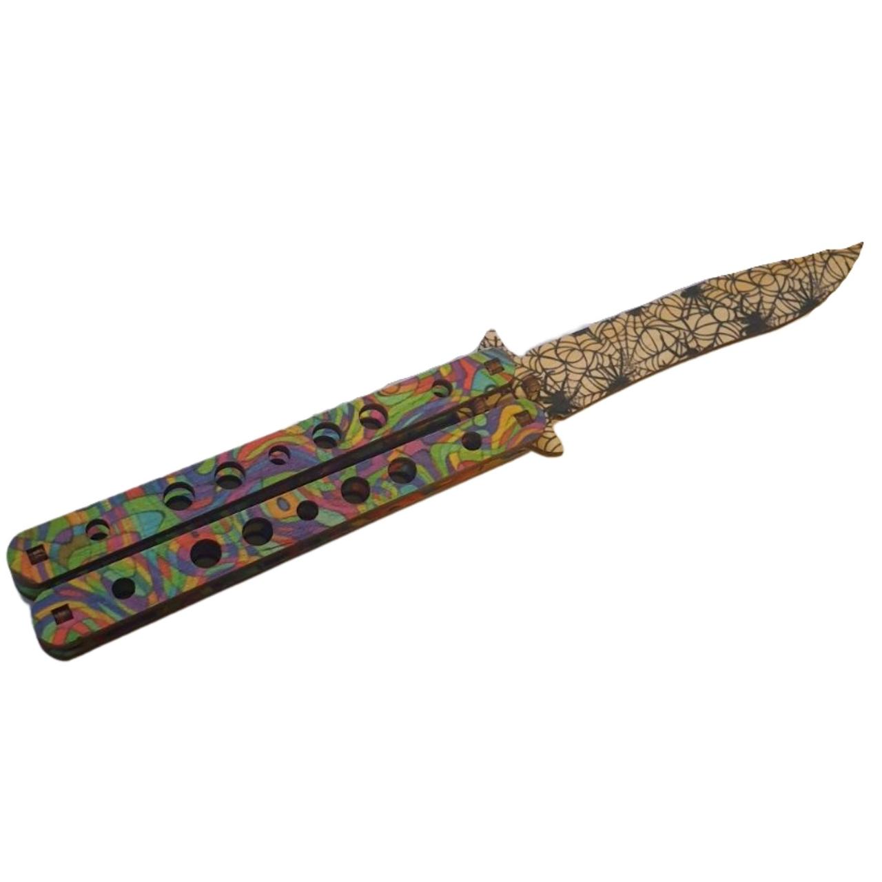 Деревянный игрушечный нож "Бабочка" производство Беларусь