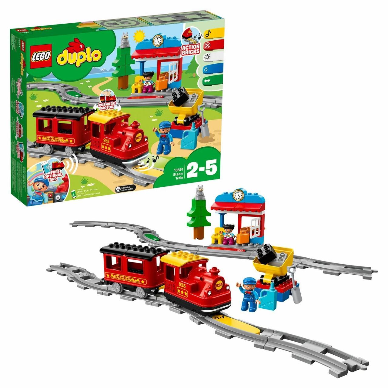 Конструктор LEGO DUPLO Town Поезд на паровой тяге 10874 - фото 2 - id-p149271712