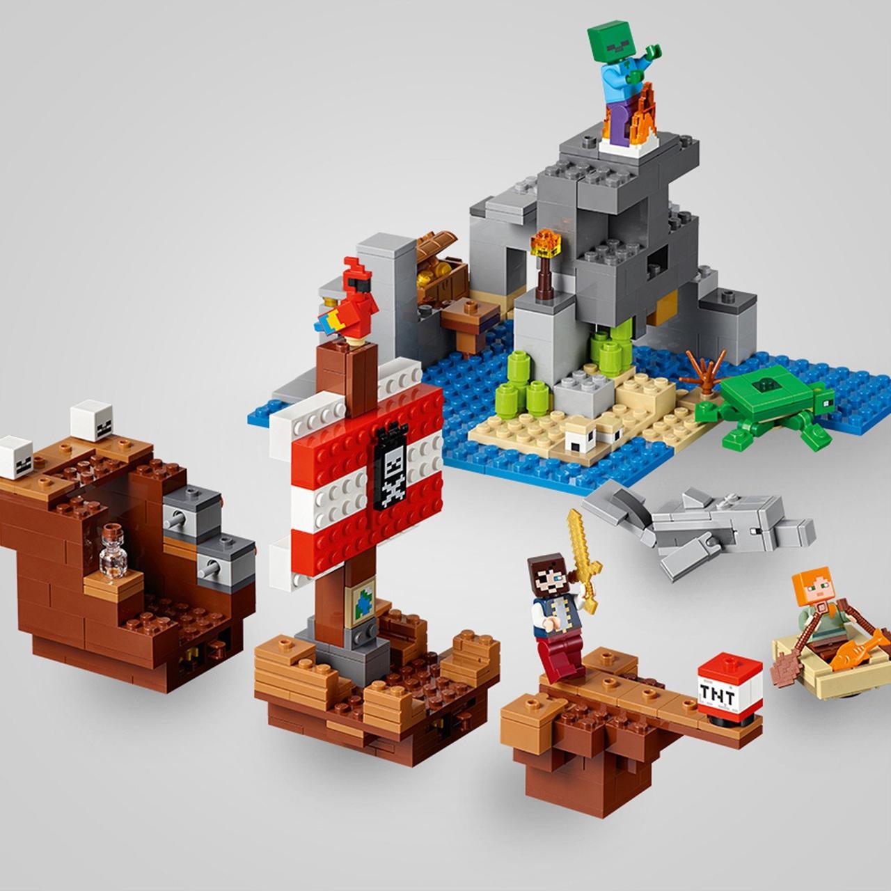 Конструктор LEGO Minecraft Приключения на пиратском корабле 21152 - фото 2 - id-p149271714
