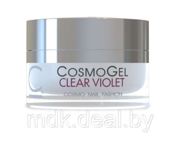 Гель прозрачно-фиолетовый CosmoGel Clear Violet UV 15 мл - фото 1 - id-p130501977