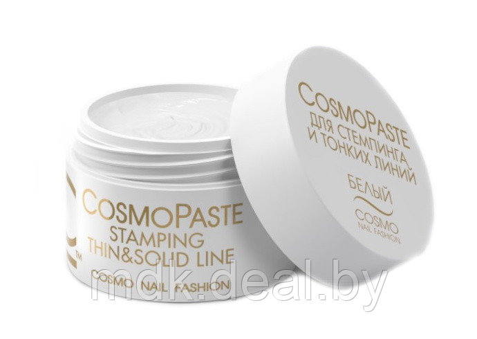 Гель-паста CosmoPaste для стемпинга и тонких линий (белая), 5мл - фото 1 - id-p139809804