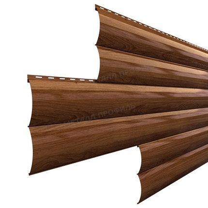 Сайдинг Woodstock-Н-28х330 (ECOSTEEL-01-Мореный Дуб-0.5) Мореный Дуб, фото 2
