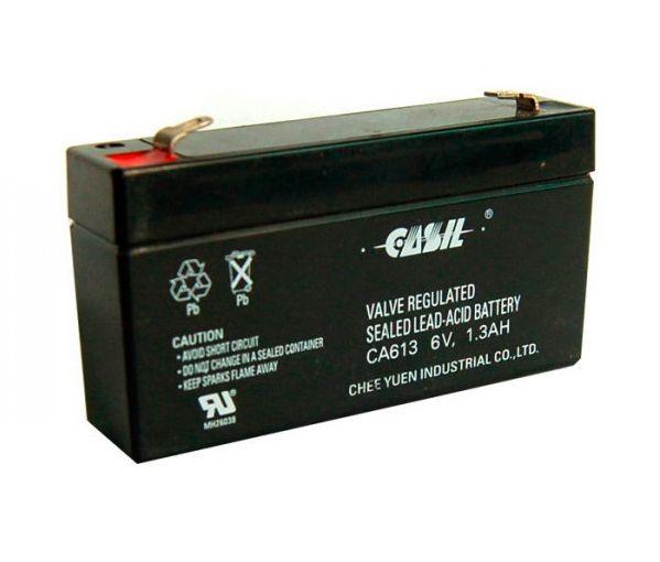 Аккумулятор CASIL CA613 6В 1.3Ач (герметизированная свинцово-кислотная аккумуляторная батарея 6V, 1.3Ah) - фото 3 - id-p149281144