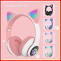 Наушники со светящимися ушками STN-28 CAT EAR | Разные цвета | Беспроводные