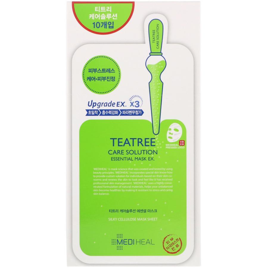 Успокаивающая тканевая маска для лица Teatree Care Solution Essential Mask EX. (Mediheal), 24мл - фото 1 - id-p149282036