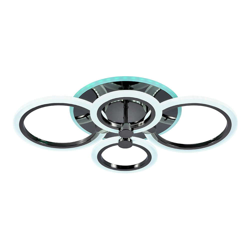 Светодиодная люстра 8076/4 PBK 76W+8W RGB
