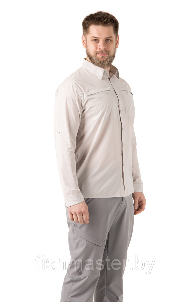 Рубашка FHM Airy цвет Бежевый XL - фото 3 - id-p149283321