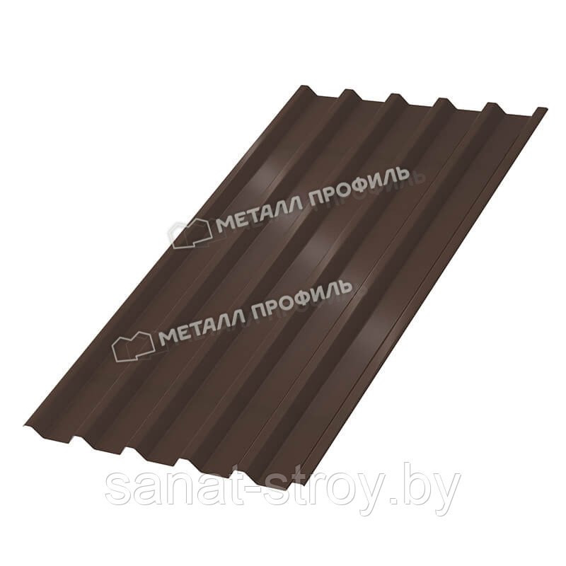 Профилированный лист С-44x1000-A (PURETAN-20-8017-0,5) RAL 8017 Коричневый шоколад - фото 1 - id-p149284091
