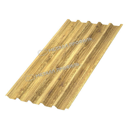 Профилированный лист С-44x1000-A (ECOSTEEL_T-01-ЗолотойДуб-0,5) Золотой Дуб, фото 2