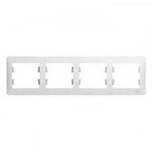 Рамка четырехместная белый Schneider Electric Glossa