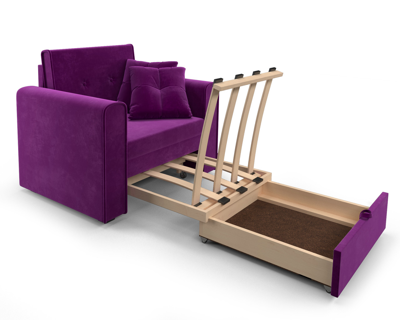 Кресло-кровать Санта (фиолет) - фото 3 - id-p125564021