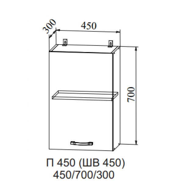 Шкаф верхний П 450 - фото 2 - id-p67782233