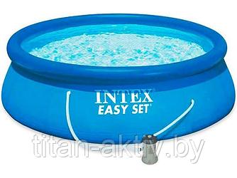 Надувной бассейн Easy Set, 396х84 см + фильтр-насос 220 В, INTEX (от 6 лет)