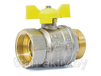 Кран шаровый 3/4"" нар.-вн. бабочка (ГАЗ) PN40, LD