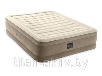 Надувная кровать Queen Ultra Plush, 152х203х46 см, встр. электрич. насос, INTEX