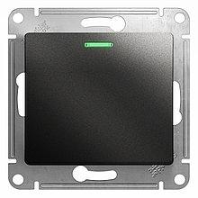 Выключатель одноклавишный с подсветкой, АНТРАЦИТ Schneider Electric GLOSSA - фото 1 - id-p147593660